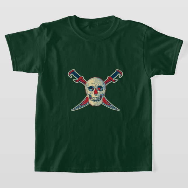 Pirate (Skull) - Kids' Basic T-Shirt (Laydown)