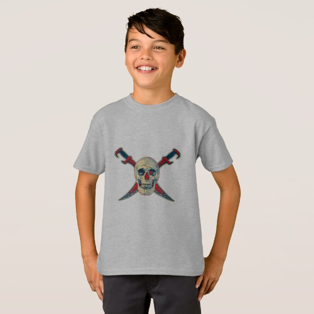 Pirate (Skull) - Kids' Basic T-Shirt (Front Full)