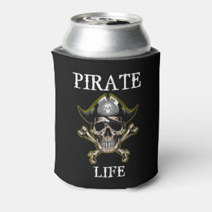 PIRATE SKULL LIFE  CAN COOLER