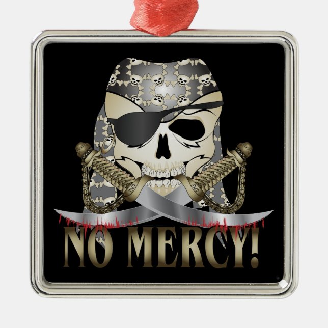 Pirate skull metal tree decoration (Front)