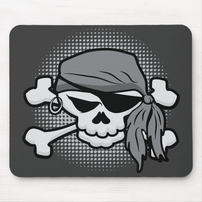 Pirate Skull Mouse Pad (Front)