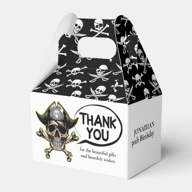 Pirate Skull n Cross Bone  Favour Box (Back Side)
