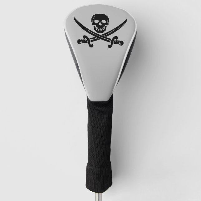 PIRATE SKULL N CROSSBONES GOLF HEAD COVER (Front)