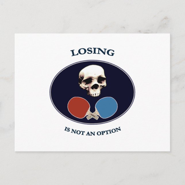 Pirate Skull Option Ping Pong Postcard (Front)