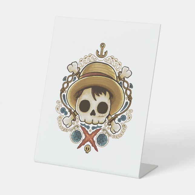 Pirate Skull Pedestal Sign (Front)