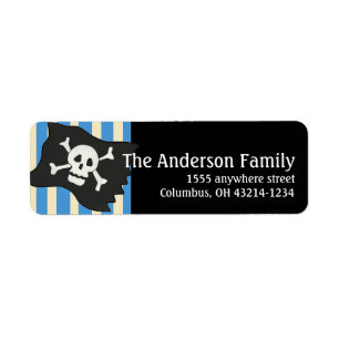 Pirate Skull Pirate Flag Return Address Labels