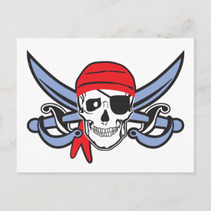 Pirate Skull Postcard