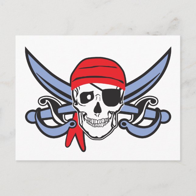 Pirate Skull Postcard (Front)