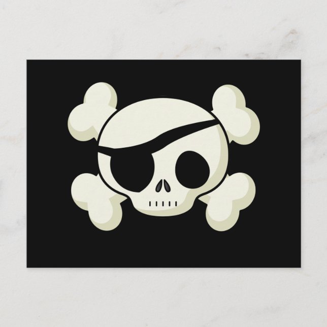 Pirate Skull Postcard (Front)