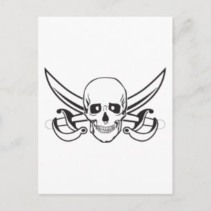 Pirate Skull Postcard