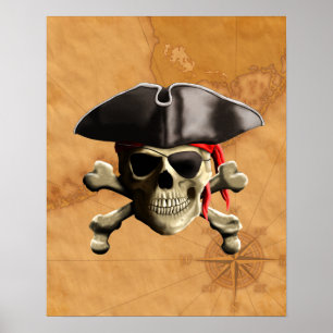Pirate Skull Poster