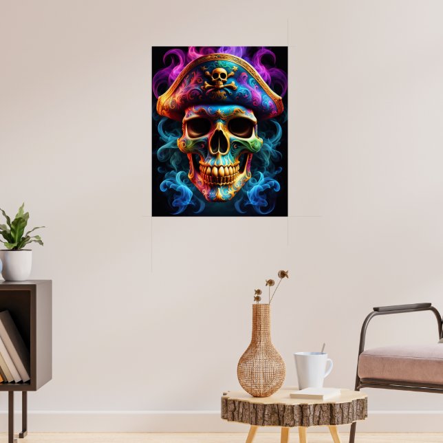 Pirate Skull Poster (Living Room 3)