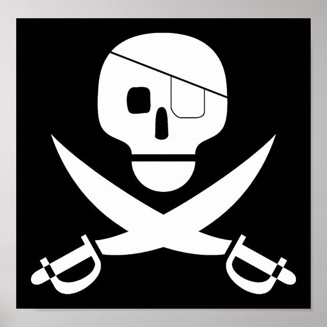 Pirate Skull Poster Print (Front)