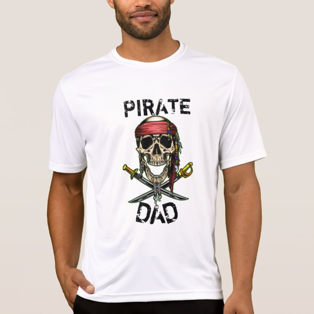 PIRATE SKULL RED HALLOWEEN DAD T-Shirt (Front)