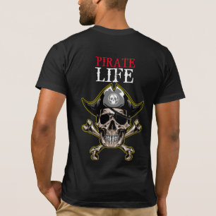 PIRATE SKULL RED LIFE T-Shirt