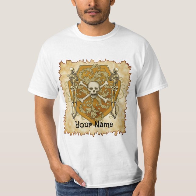 Pirate Skull Shield  t-shirt (Front)