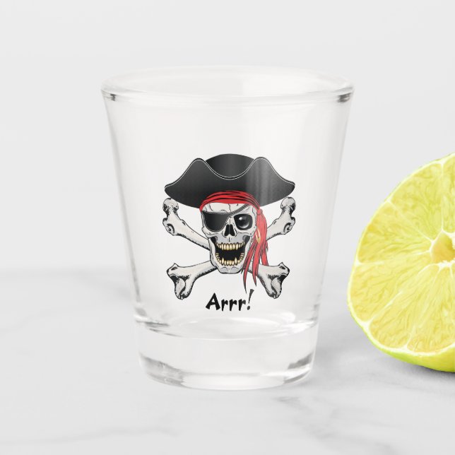 Pirate Skull Shot Glass (Front)