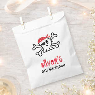 Pirate Skull Skeleton Boy Birthday Party Favour Ba Bags