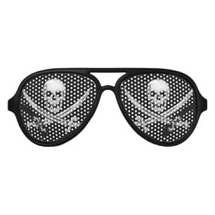 Pirate Skull & Sword Crossbones (TLAPD) Aviator Sunglasses