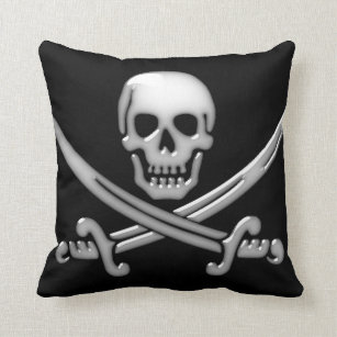 Pirate Skull & Sword Crossbones (TLAPD) Cushion