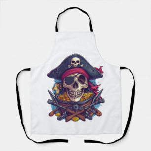 Pirate Skull Treasure Apron