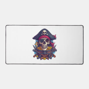 Pirate Skull Treasure Desk Mat