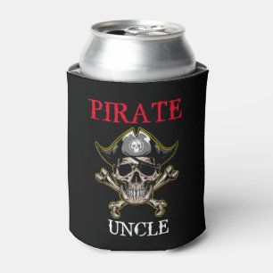 PIRATE SKULL UNCLE BONES CAN COOLER