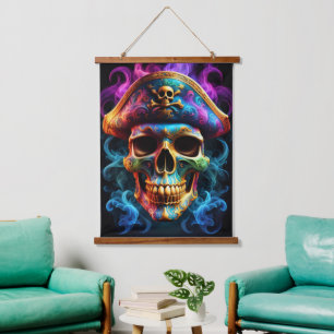 Pirate Skull Wall Tapestry