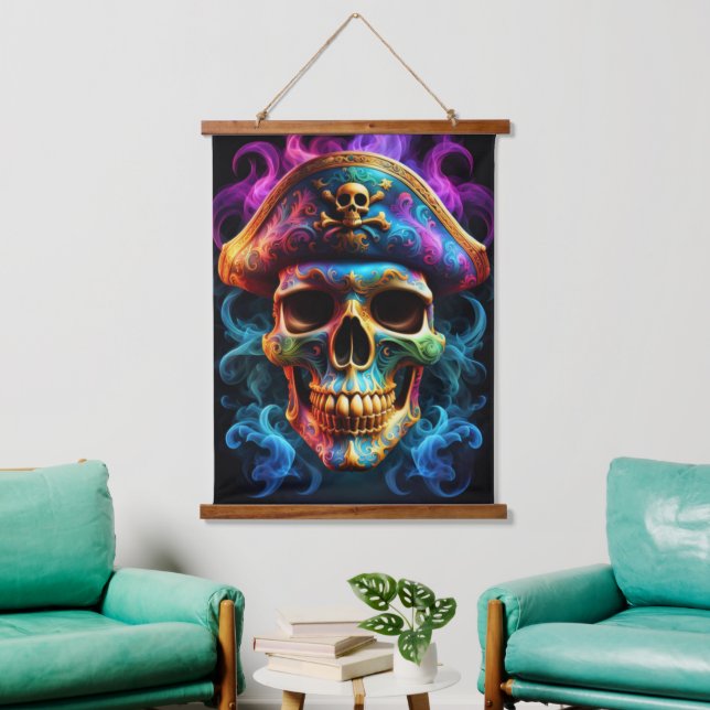 Pirate Skull Wall Tapestry (Living Room)