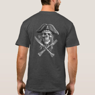 Pirate Skull with Crossed Knife & Fork for Cruise T-Shirt