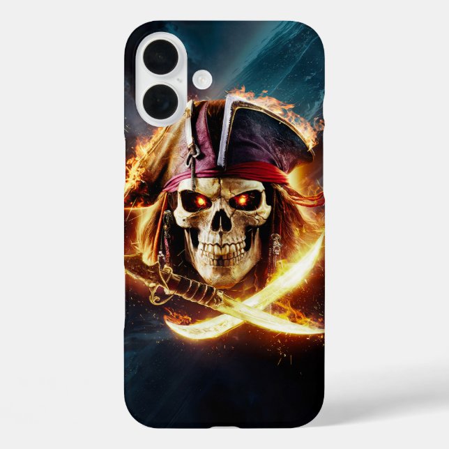 Pirate Skull with Dual Blades #2 Case-Mate iPhone Case (Back)