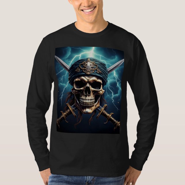 Pirate Skull with Swords T-Shirt (Front)