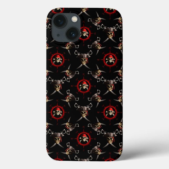 Pirate Skulls Case-Mate iPhone Case (Back)