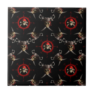 Pirate Skulls Tile