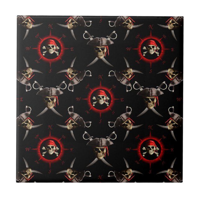 Pirate Skulls Tile (Front)