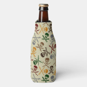 Pirate Skulls with Crossed Swords Bottle Cooler