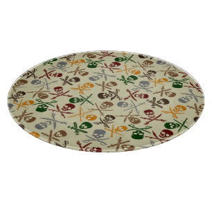 Pirate Skulls with Crossed Swords Cutting Board