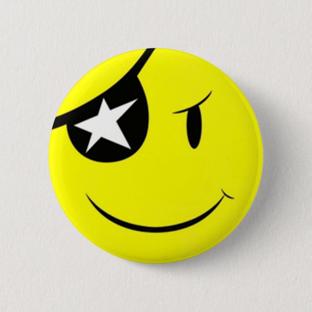 Pirate Smile Face 6 Cm Round Badge (Front)