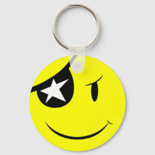 Pirate Smile Face Key Ring