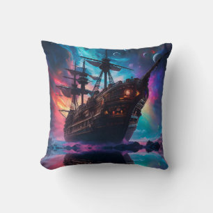 Pirate SpaceShip Lands on Another Planet Cushion