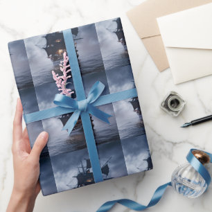 Pirate Spanish Galleon Ship Wrapping Paper