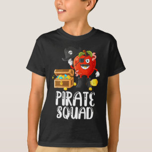 Pirate Squad Funny Apple Teacher Talk Like Pirate T-Shirt