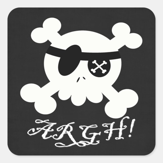 Pirate Square Sticker (Front)