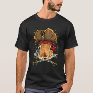 Pirate Squirrel Jolly Roger Halloween Costume Chri T-Shirt