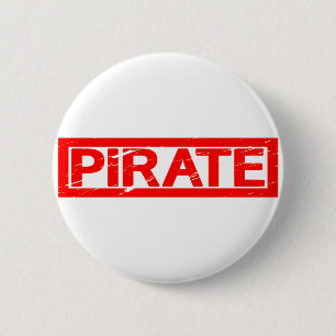 Pirate Stamp 6 Cm Round Badge