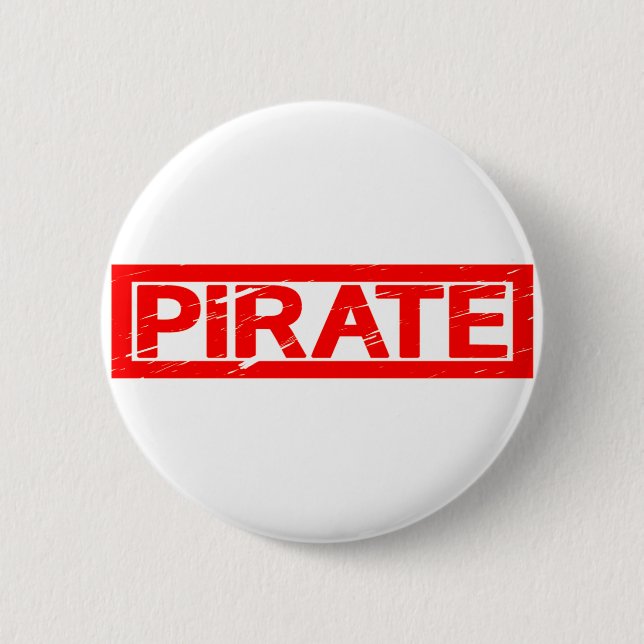Pirate Stamp 6 Cm Round Badge (Front)