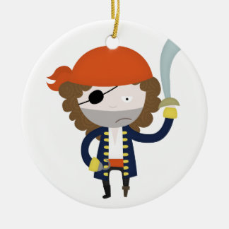 Pirate stereotype ceramic tree decoration