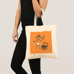 Pirate Stickman With Treasure Chest Tote Bag