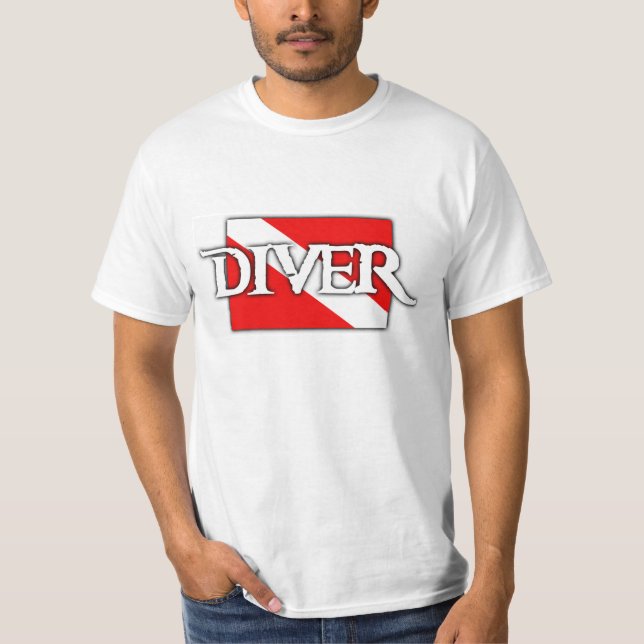 Pirate-style Dive Flag T-Shirt (Front)