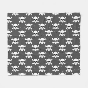 Pirate Style - Skull Pattern Fleece Blanket